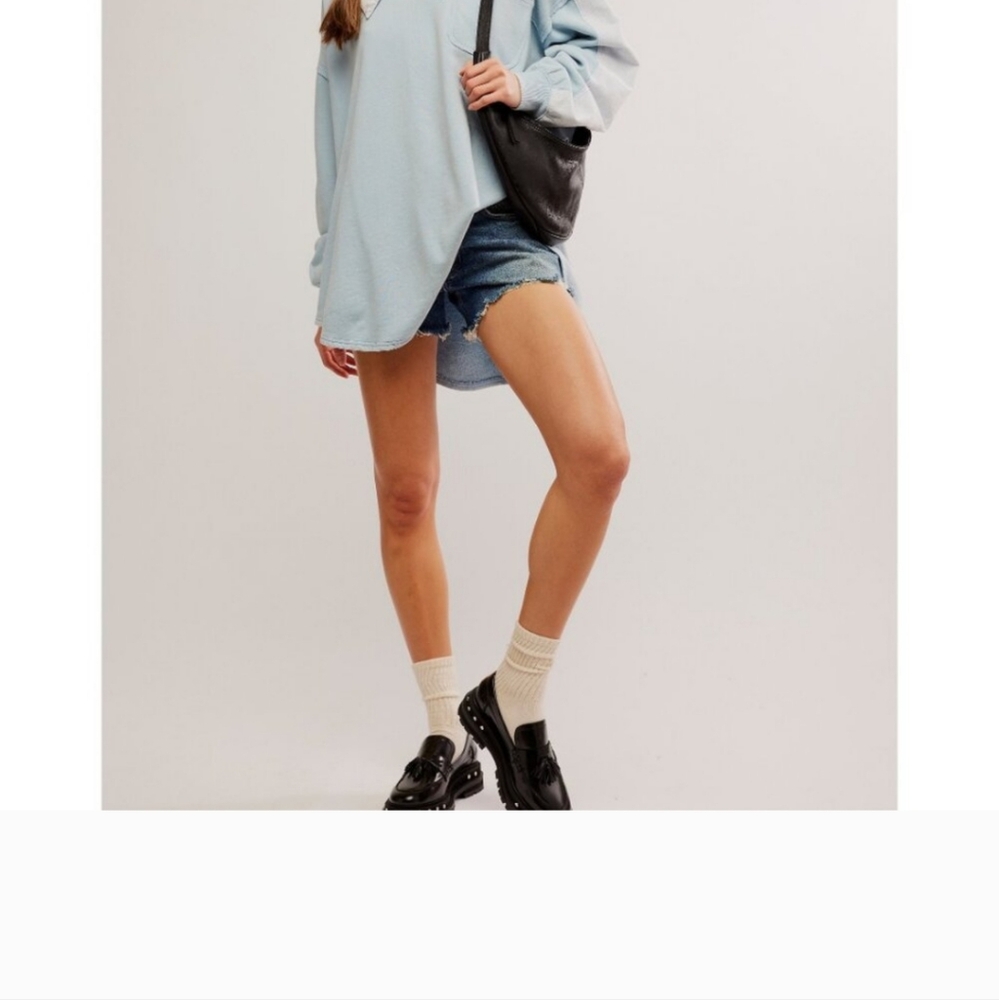 FREE PEOPLE Madeleine Sweatshirt / Winter Sky Combo
